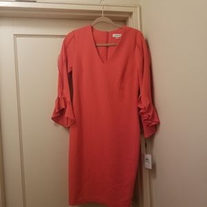 Coral Calvin Klein dress